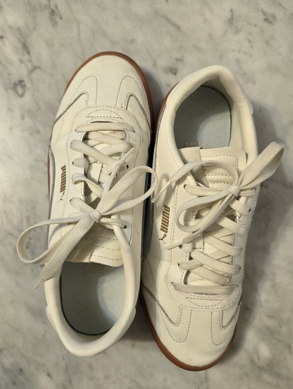 Puma Sneakers with Light Blue Stripe and Gum Sole - Picture 2 of 7